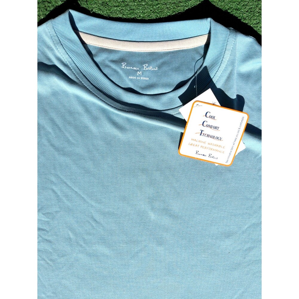 Burma Bibas Aqua Cool Comfort Technology Medium S/S Pullover Korea Shirt Top NWT - Picture 5 of 6